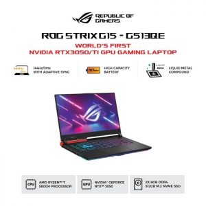 ASUS ROG Strix G15 G513QE-R7R5B6G-O (AMD Ryzen? 7 5800H Processor 3.2 GHz (16M Cache, up to 4.4 GHz)
