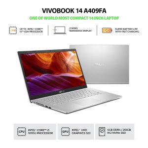 Asus A409FA i3-10110U I 4GB I 256GB SSD I Windows 10 Home I OHS 2019