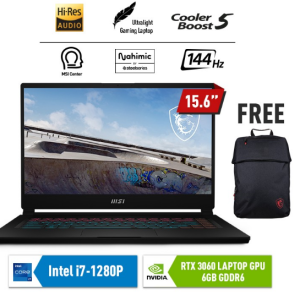 MSI STEALTH 15M B12UE-017ID I7-1280P 16GB 1TB RTX3060 6GB W10